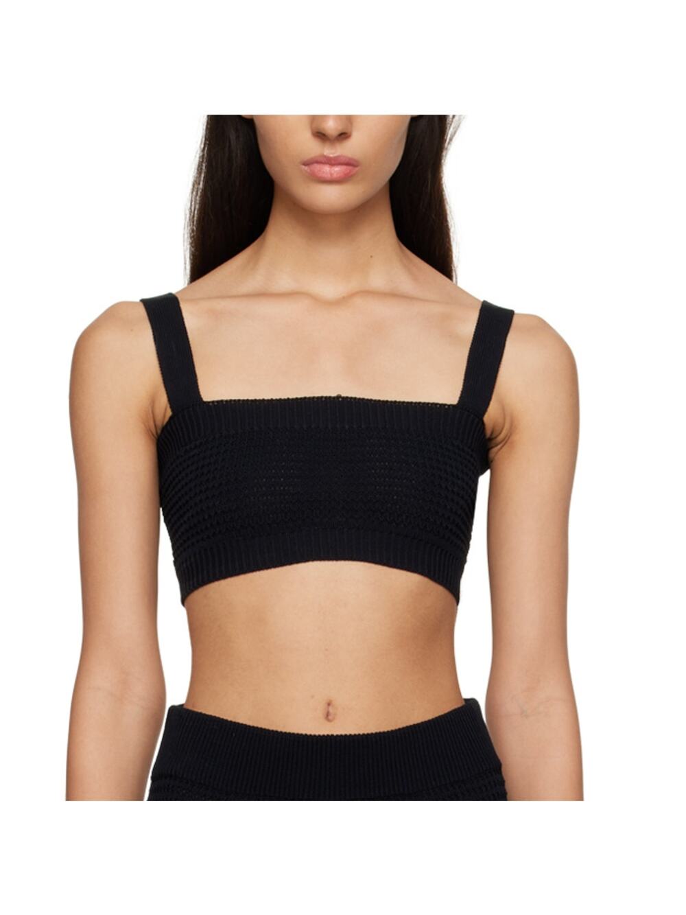 Loulou Studio Ribbed Black Senna Tank Top Size L